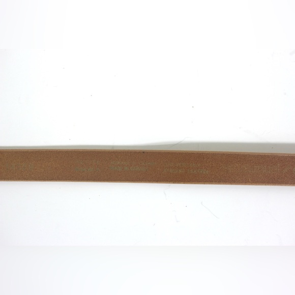 Narrow Tan Leather Belt with Self Covered Buckle - Picture 7 of 9